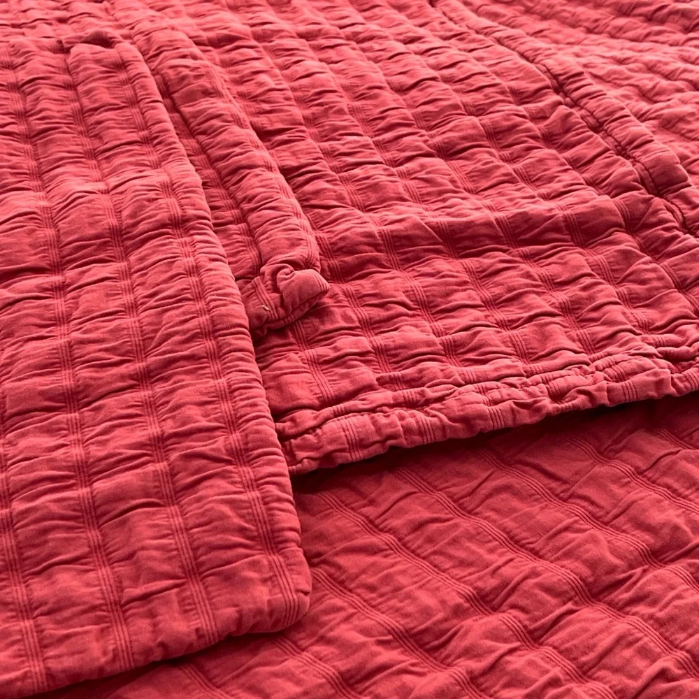 Eileen Fisher Home Organic Cotton Ripple Blanket with 2 Shams